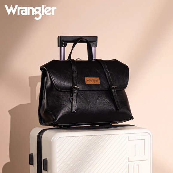 Wrangler Top Handle Carry Satchel/Laptop Bag/Backpack/Crossbody Black main image 8